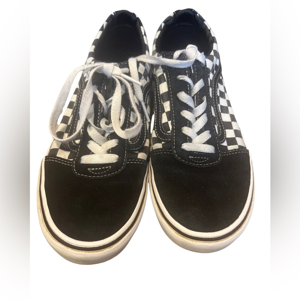 Vans Black suede and Checkered canvas US Youth 6